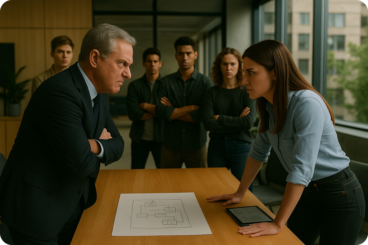 Conflit inter-générations-rond